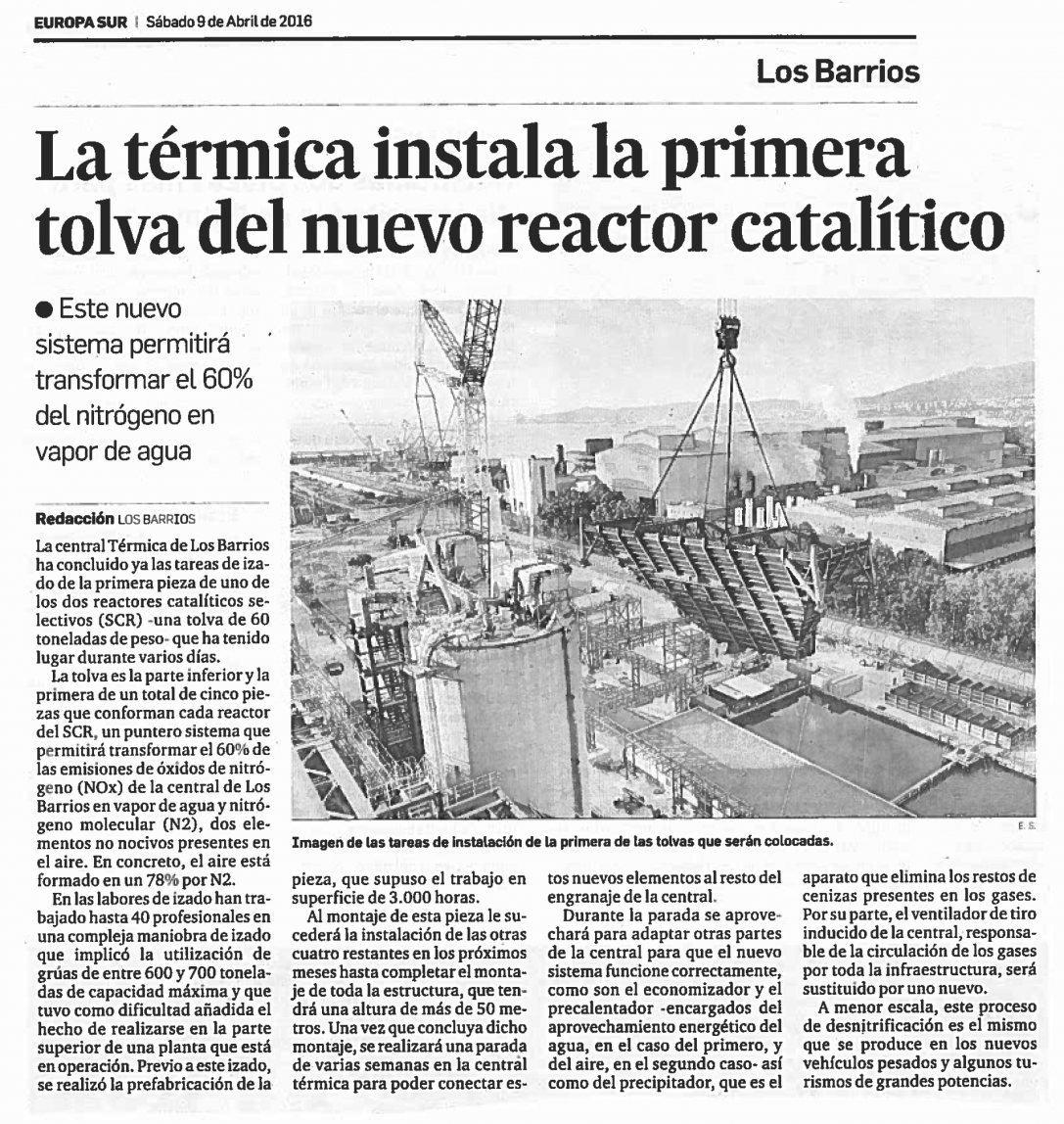 La Térmica instala la primera tolva